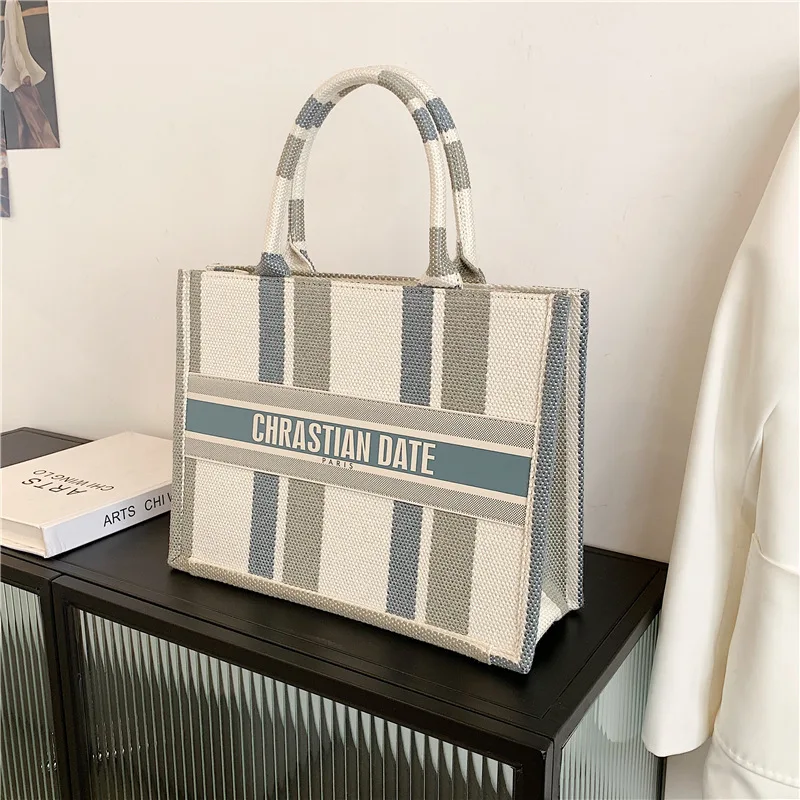 

Luxury Designer Handbag Female Shoulder Bag Shopper Handbags Women'S Shoulder Bag Large Bag For Women Plaid Canvas Tote Bag