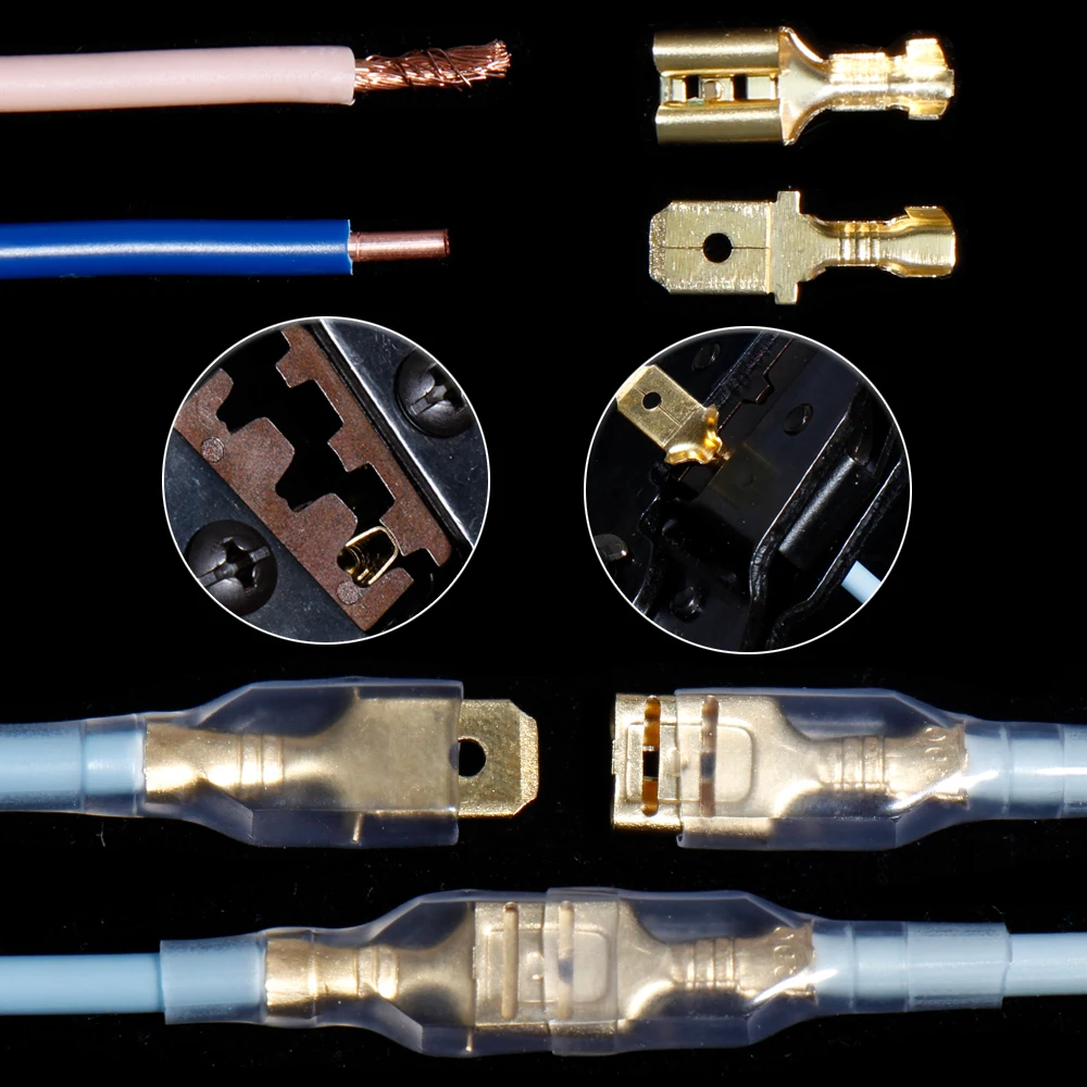 Медный кабель обжимной штекер электрические обжимные клеммы Женский Лопата Diy