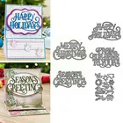 DIY тиснение слово металлические Вырубные штампы для Diy скрапбукинга вырезанные новые 2021 разрезы для детской рукоделия счастливая Рождество U0Z2