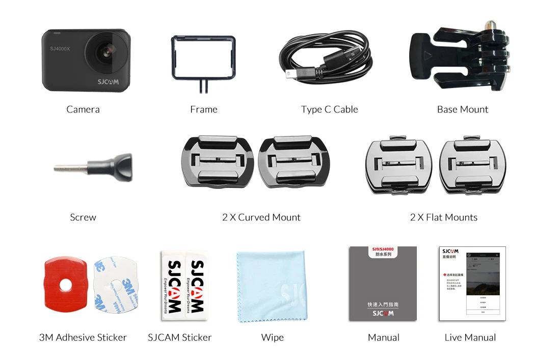 SJCAM SJ4000X Водонепроницаемый 4K 24fps экшн-камера Wifi Пульт дистанционного управления стабилизатор гироскопа Спортивная камера видео Camcoder