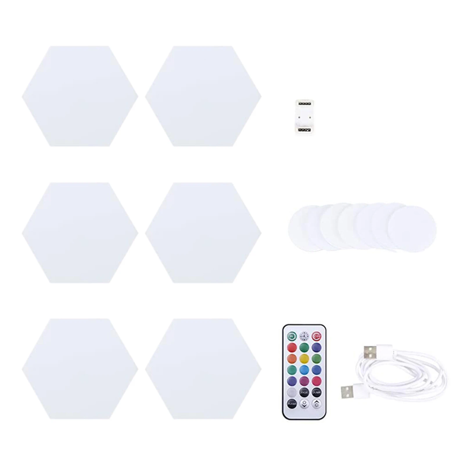 

Colorful Honeycombs Assembly Touching Light DIY Wall Lamp Smart Light for Bedroom Hallway Bathroom MD7