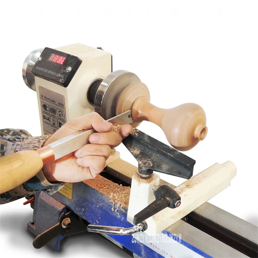 

MC1218VD Limitless Transmission Wood Lathe Miniature Bench Lathe Household Stepless Turning Lathe Machine Wood Rotary Machine
