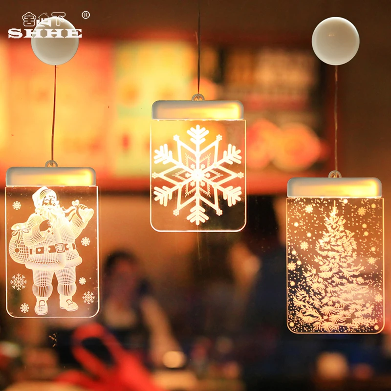 Рождественские огни на заказ 3D Креативный светодиодный иллюзионный ночник тип