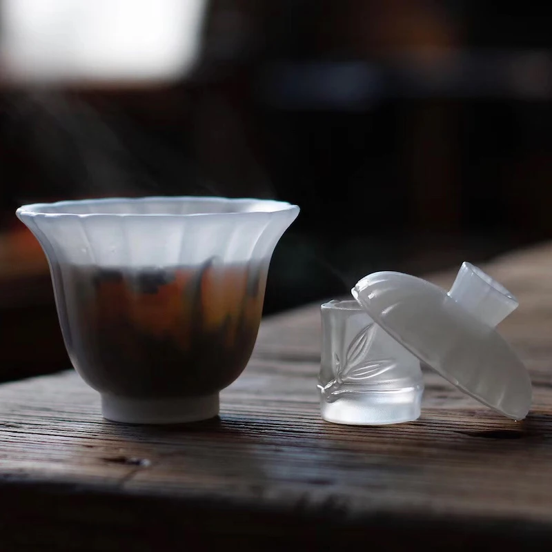 Juego de t&eacute; de colores para el verano, set de cuatro piezas de t&eacute; de kung fu, esmalte manual-3