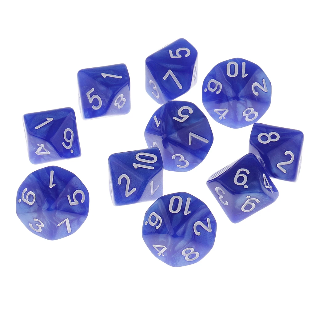 

Polyhedral 10-Die Dice Set for Table Games - Pack of 10