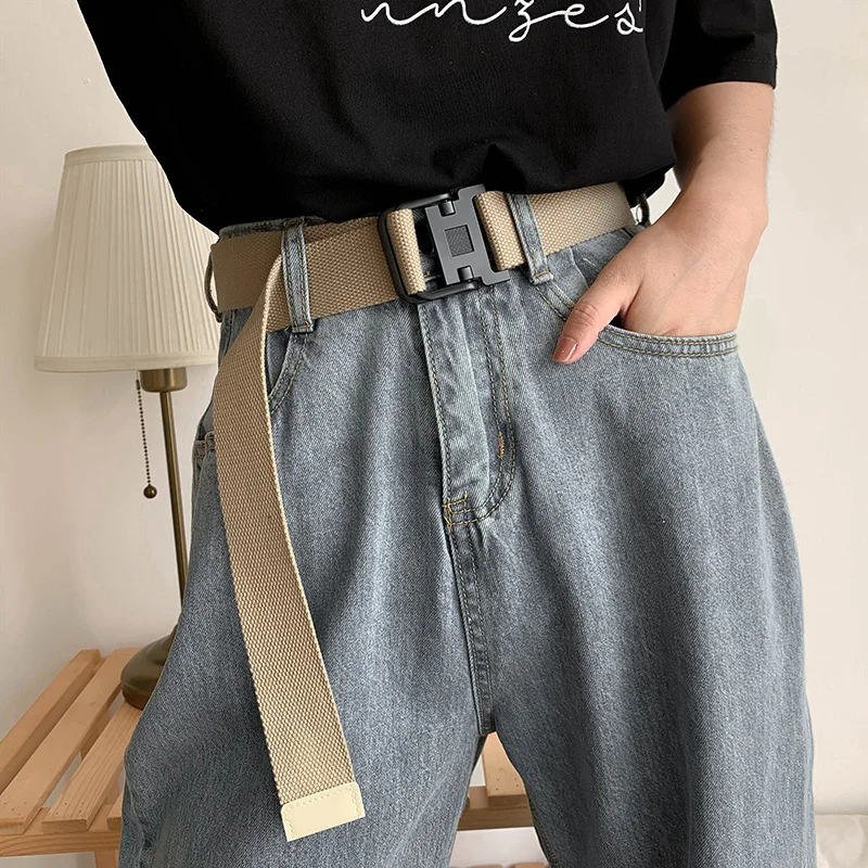 Ремень брезентовый для мужчин и женщин Универсальный простой модный