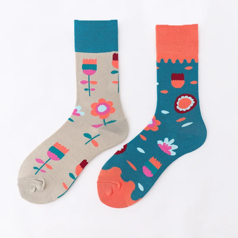 

Harajuku Funny Cartoon Cute Fashion Autumn Winter Couple Cotton AB Socks Happy Gifts for Men Socks Crew Casual Happy Women Sock