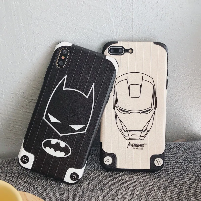 Мультфильм Железный человек Бэтмен мобильный корпус для iPhone11 X XS XR XSMax 8 7 6S плюс