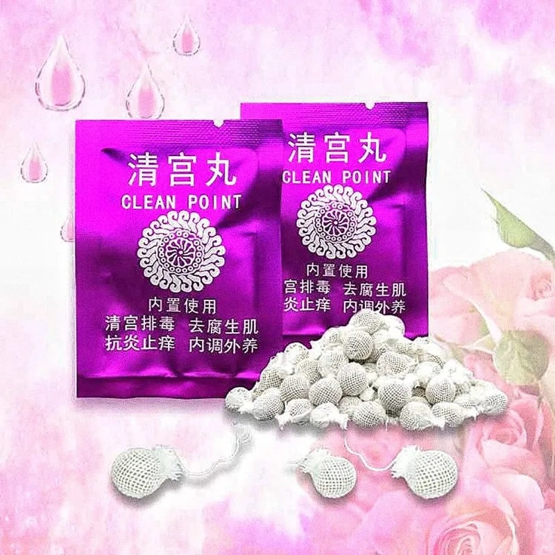 

6pcs Female Chinese Herbal Medicine Tampon Cleaning Acupuncture Point Vaginal PeaUterine Detoxification Pearl Beauty