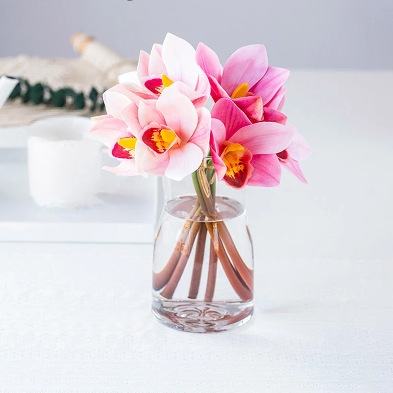 Искусственные орхидеи на ощупь искусственные цветы из искусственной кожи 4