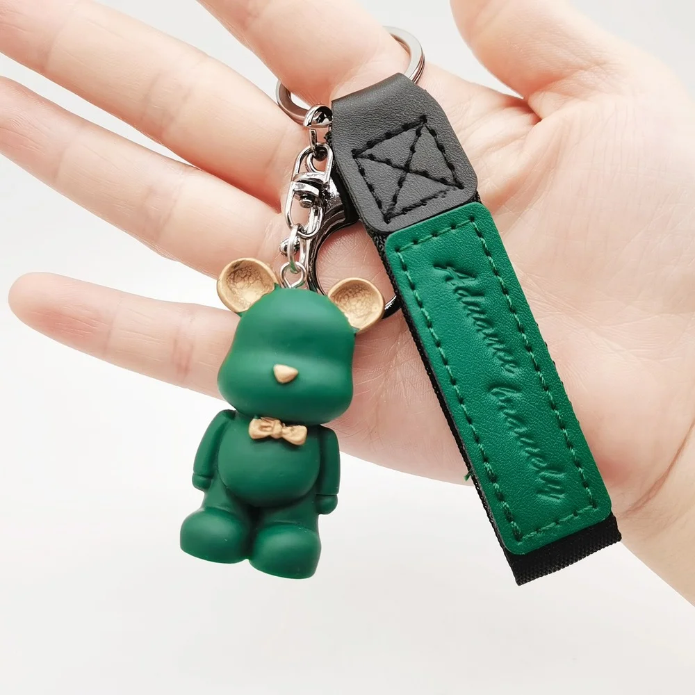 Женский мультяшный резиновый брелок для ключей ручная работа галстук бабочка