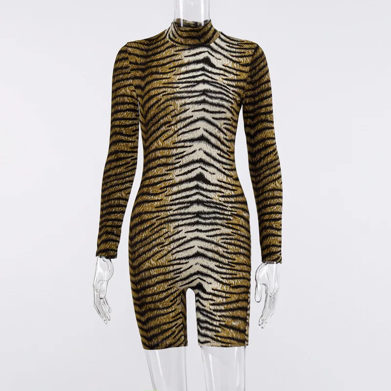 

Leopard Turtleneck Sexy Jumpsuit Women Summer 2020 Overalls Body Suits For Women Club Outfits Bodycon Jumpsuit Woman Clothes New