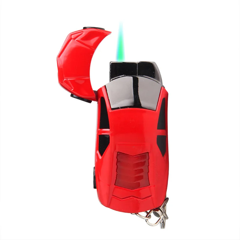 Креативная Бутановая газовая зажигалка ветрозащитная Автомобильная с брелоком