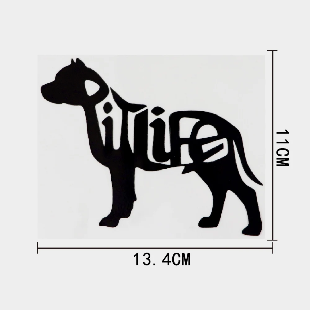 13 4 см * 11 автомобильные аксессуары Pitbull Life Animal Vinyl переводная картинка наклейка