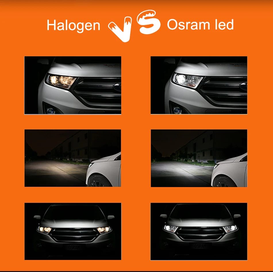 Лампа Ксеноновая Osram супер яркий H8 H16 Автомобильные светодиодные H4 H7 светодиодные фары 9005 9006 HB4 HB3 HIR2 9012 Светодиодная лампа автомобиля H11 Led 6000k 12В противотуманная фара