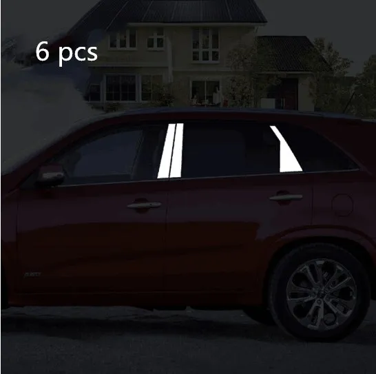 Автомобильный Стайлинг из нержавеющей стали оконный столб Отделка Автомобиля