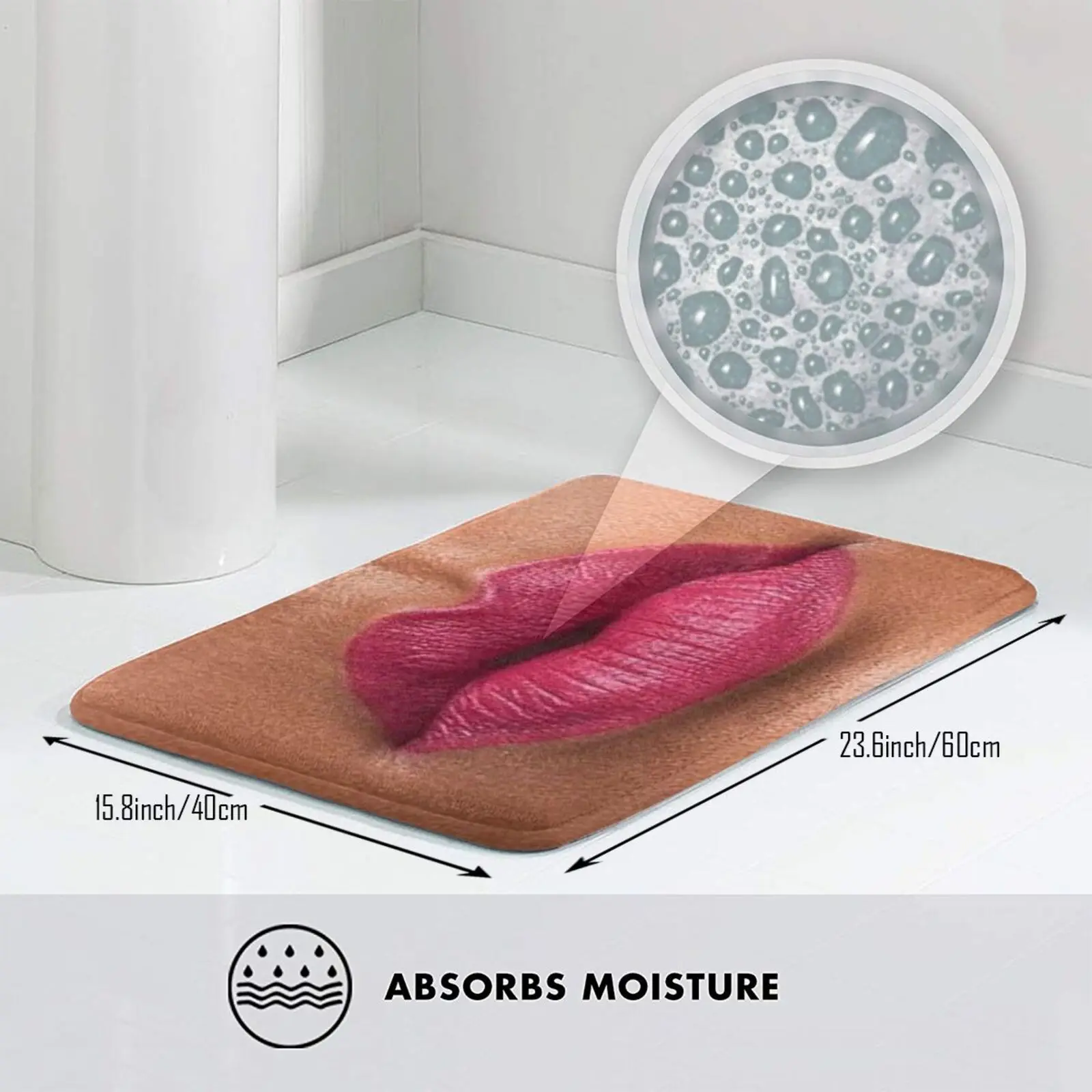 С губами коврик подушка Мягкий Нескользящий блеск для губ