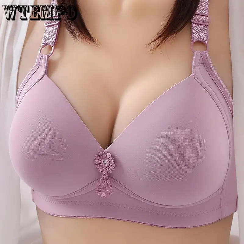 

Plus Size Bras Women Push Up Bra Lingerie Thin Wire Free Bralette Seamless Underwear Sexy Brassiere Women Push Up Bras