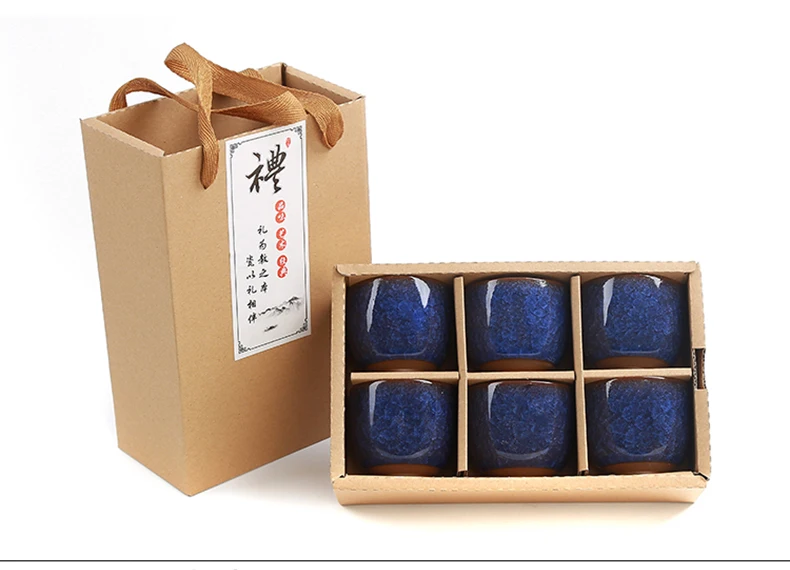 Tea Cup 80ml Ceramic Purple Clay Teacup Container Pu'er Tea Bowl Master Cup Water Cups Teaware Drinkware Crafts Decor Gift Box