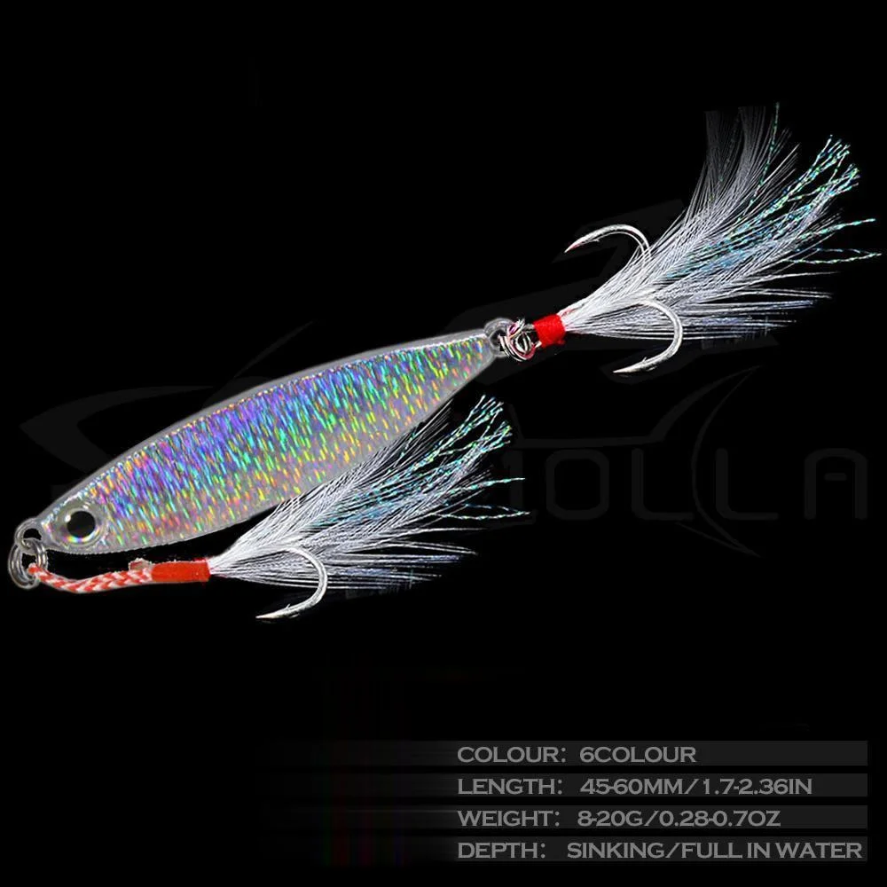 

Metal Jig Fishing Lure Bass Fishing Jigs Weights 7-30g Holographic Trolling Saltwater Lures Isca Artificial Fish Tackle Pike
