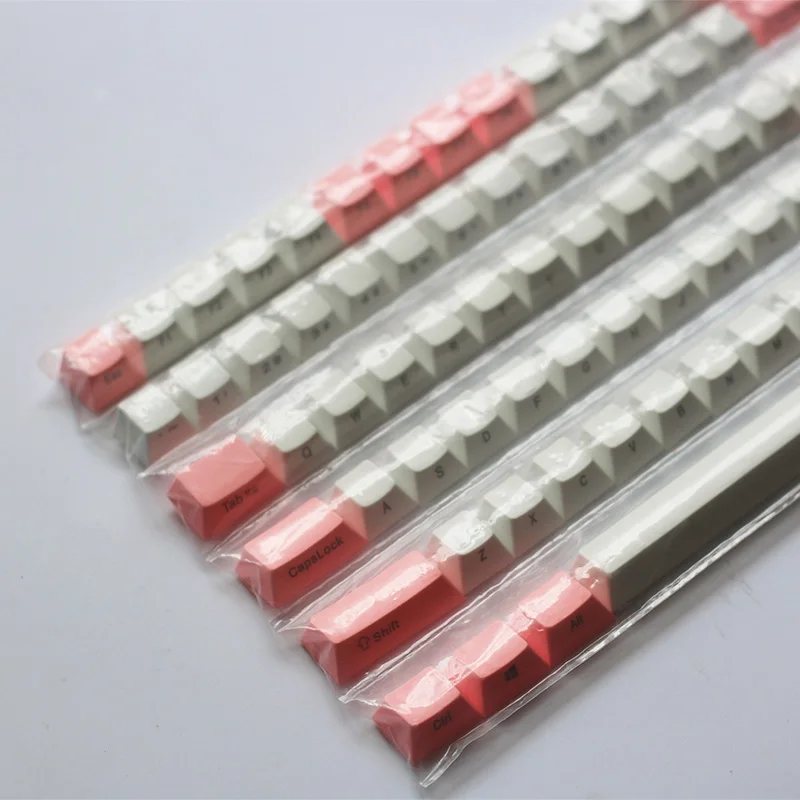 PBT Side Engraved Pink White Theme Keycaps Mechanical Keyboard Custom Keycap Cherry Original Height Key Cap | Компьютеры и офис