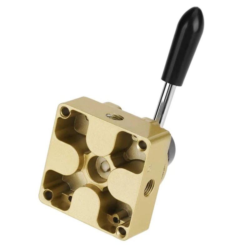 HV-02 Valve 3 Position 4 Way Hand Lever Pneumatic Air Control 1 / 4Inch PT Port | Обустройство дома
