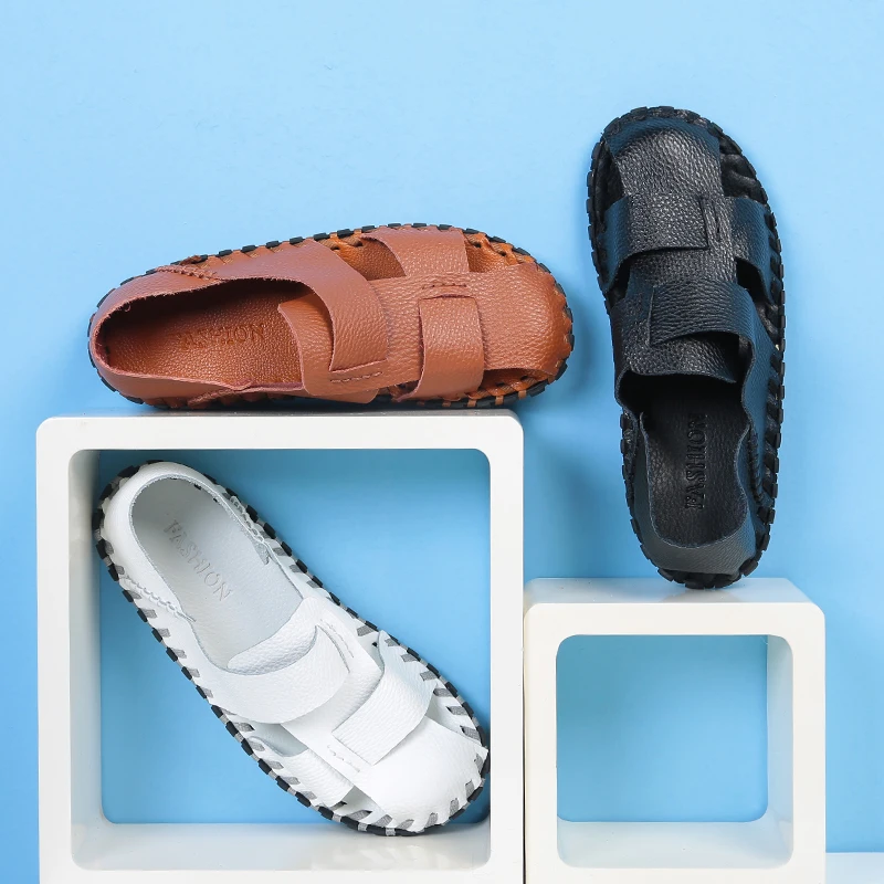 

Sandals-men Sandale Homme Cuir Rubber Sandals Men Sandalia Masculino Sandalias Para Hombre Summer Shoes De Cuero Playa