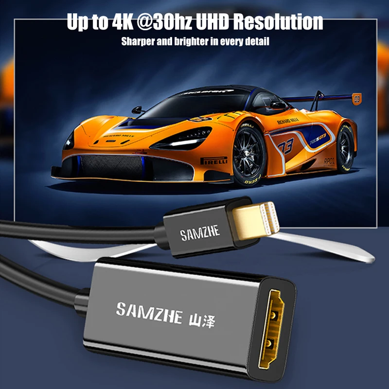 SAMZHE Mini DisplayPort to HDMI адаптер Thunderbolt конвертер для Apple MacBook Air/Pro Microsoft Surface Pro/Dock|displayport