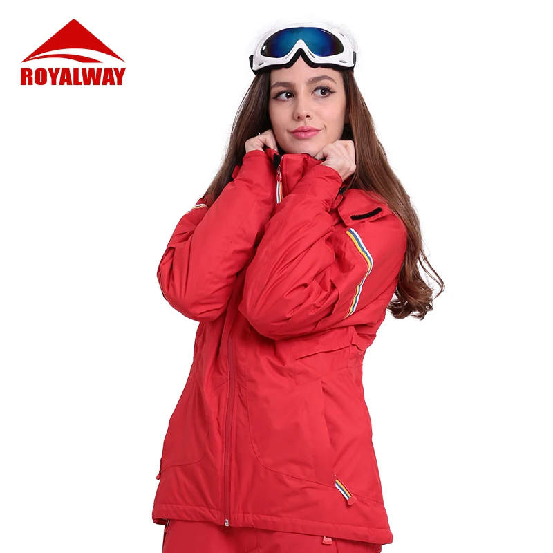 Лыжный костюм ROYALWAY для женщин, зимняя теплая ветрозащитная водонепроницаемая куртка для сноуборда, система поиска и спасения