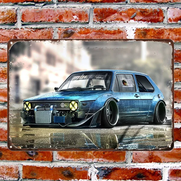 

Sport Car Metal Tin Sign Iron Painting Retro Metal Poster