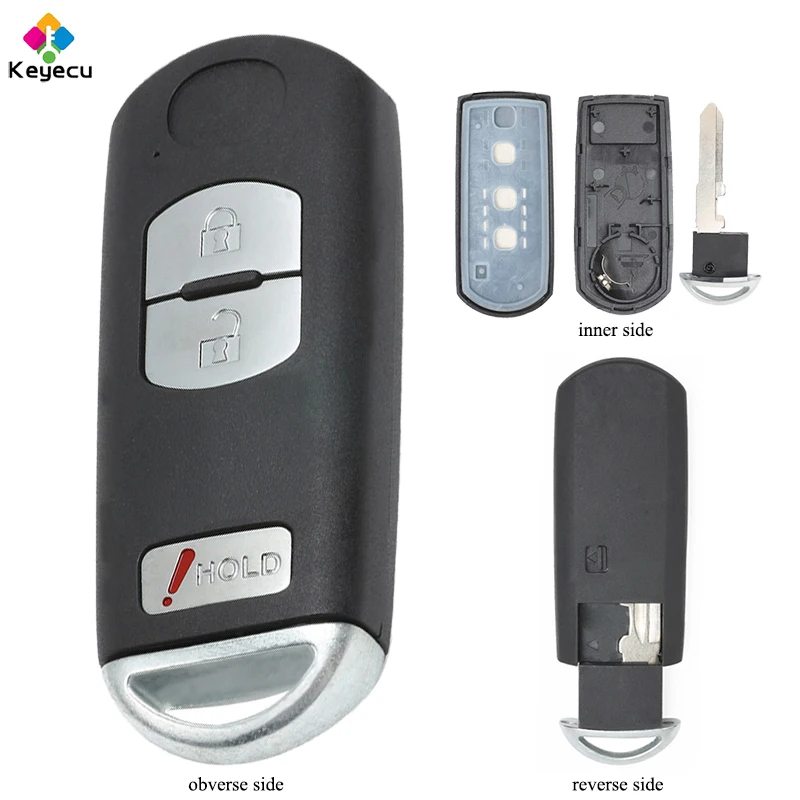 KEYECU Замена дистанционного ключа автомобиля в виде ракушки Чехол-2/ 3/ 4 кнопки +
