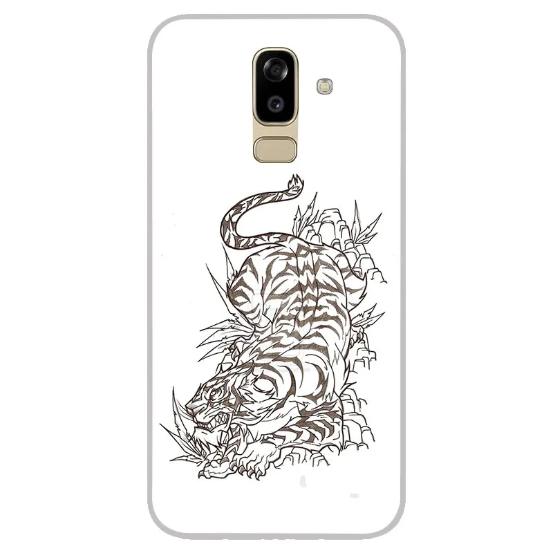 Тигр рисунок матовый Силиконовый чехол для Samsung Galaxy J3 J5 J7 A3 A5 A7 2016 2017 ТПУ задняя