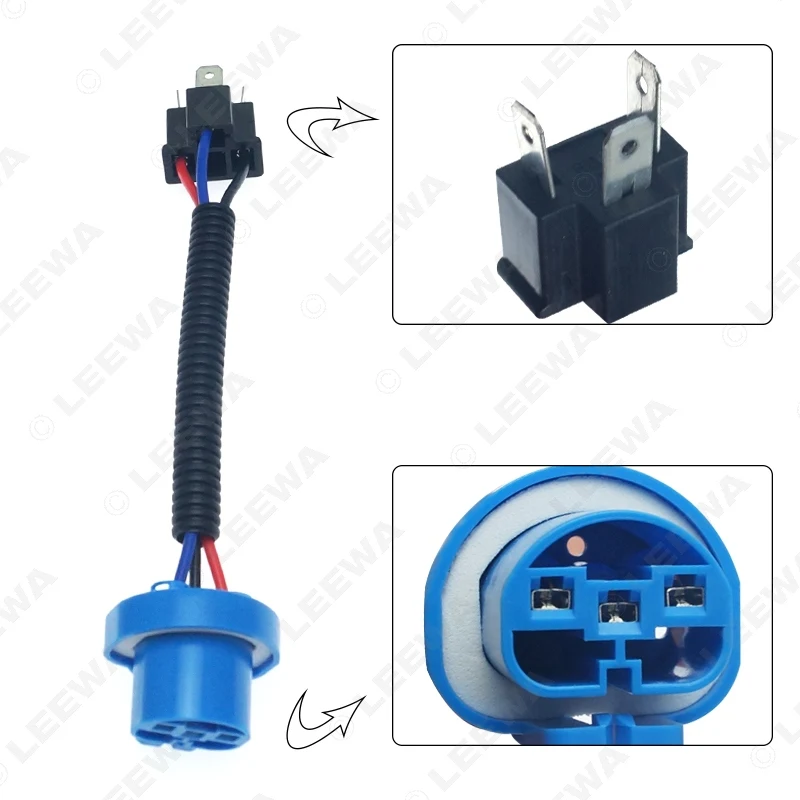 FEELDO 1шт Автомобильная LED HID лампа Гнездо Провод Адаптер H14-11 к 9007-21 Кабель Подключения Фары Разъем Штекер