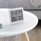 Цифровой термометр-гигрометр, комнатный измеритель влажности с ЖК дисплеем и часами