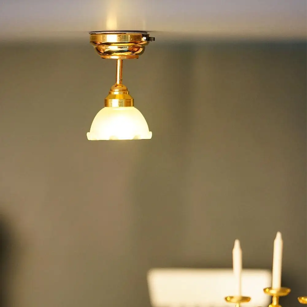 

Fidget Toys Mini Flower-shaped Ceiling Light Miniature Flower-shaped Furniture Lamp Toy House Model Accessories Simulatio