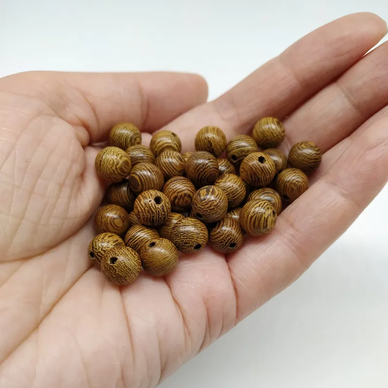 Бусины из натурального дерева венге 8 мм 100 шт. | Украшения и аксессуары