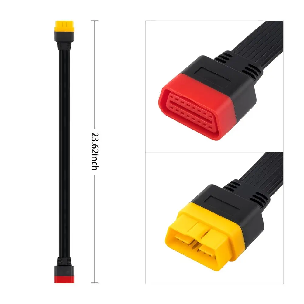 Launch OBD Удлинительный кабель для X431 V/V +/PRO 3/Easydiag 3 0/Mdiag/Golo Main OBD2 Расширенный разъем 16