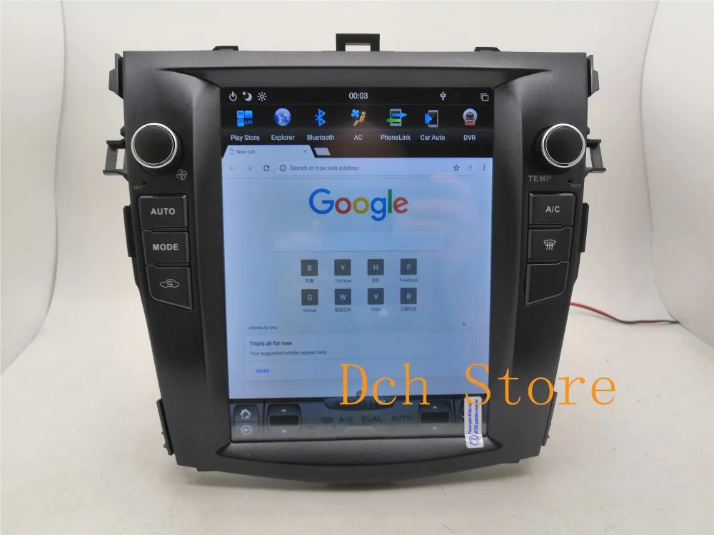 10,4 ''вертикальный экран Tesla стиль Android 8,1 автомобильный DVD gps для Toyota Corolla 2006 2007 2008 2009 2010 2011 2012 2013 ips радио