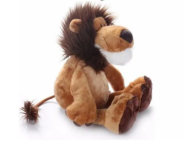 

25CM Lion Elephant Giraffe Monkey Stuffed Plush Doll Jungle Series Stuffed Animals Toys for Kids Baby Children Gifts