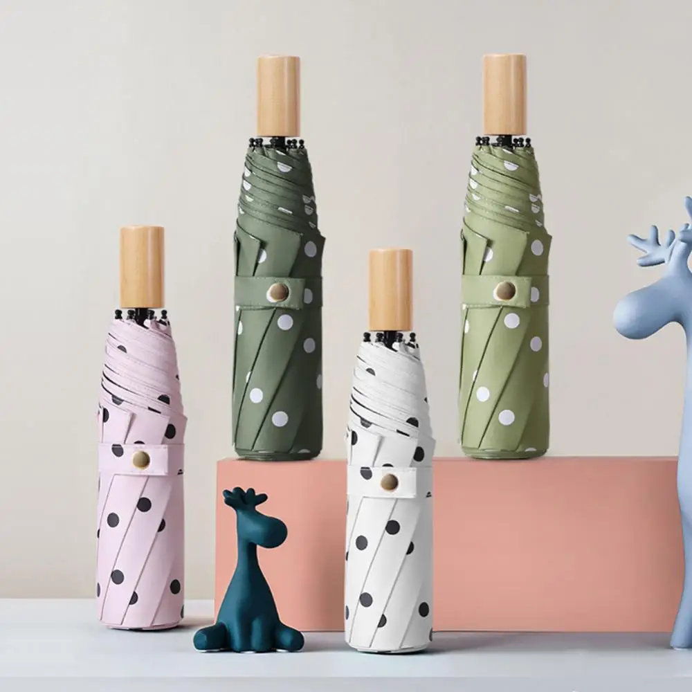 

Складной Водонепроницаемый Ветрозащитный Зонт с принтом в горошек