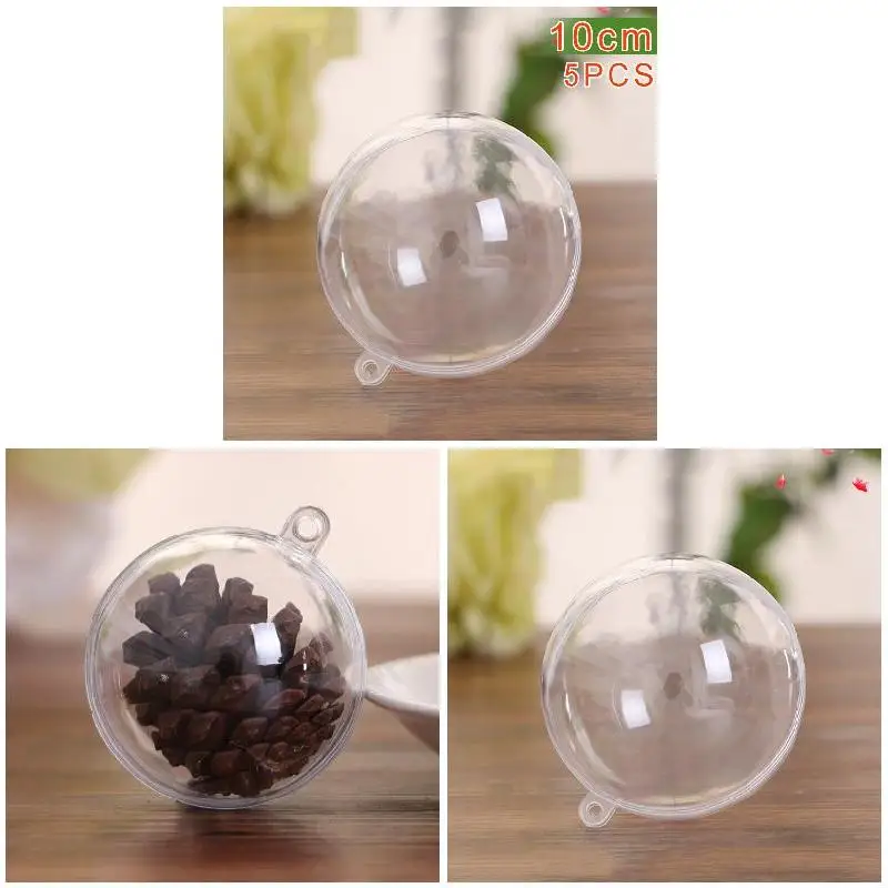 5 шт. прозрачные пластиковые рождественские шары|Декоративные шары| |