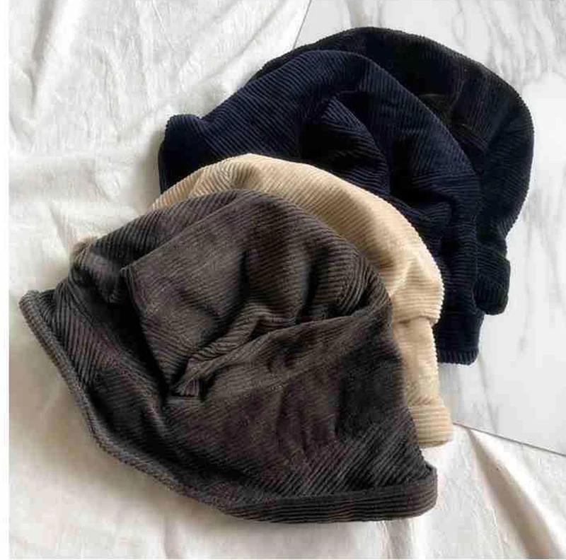 

Winter Casual Collapsible Bucket Hat For Women Sun Protection Cap Bonnet Peaked Cap Panama Hat Bonnet Fishing Hat Chapeu Bucket