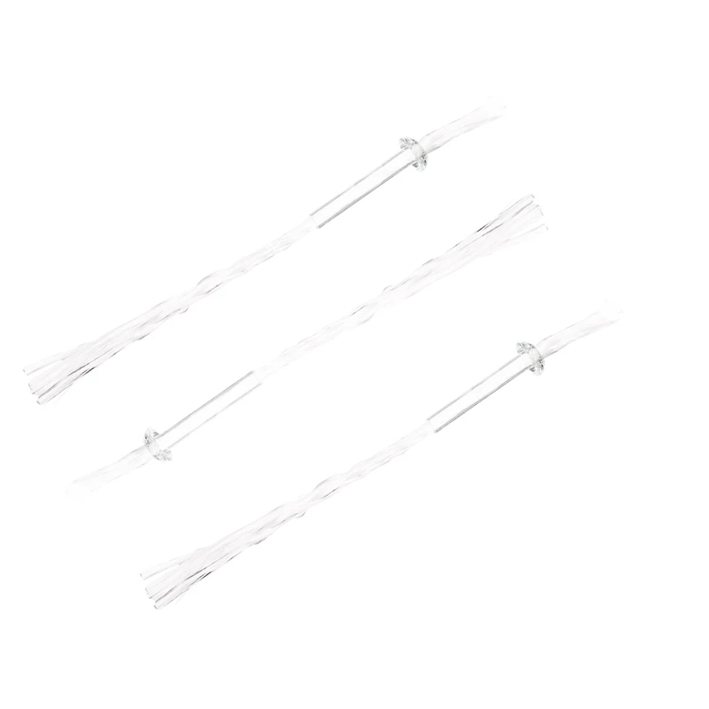 

3Pcs Glass Tube Oil Lamp Wick Holder Adapter with 4.7 Inch Round Cotton Wick White