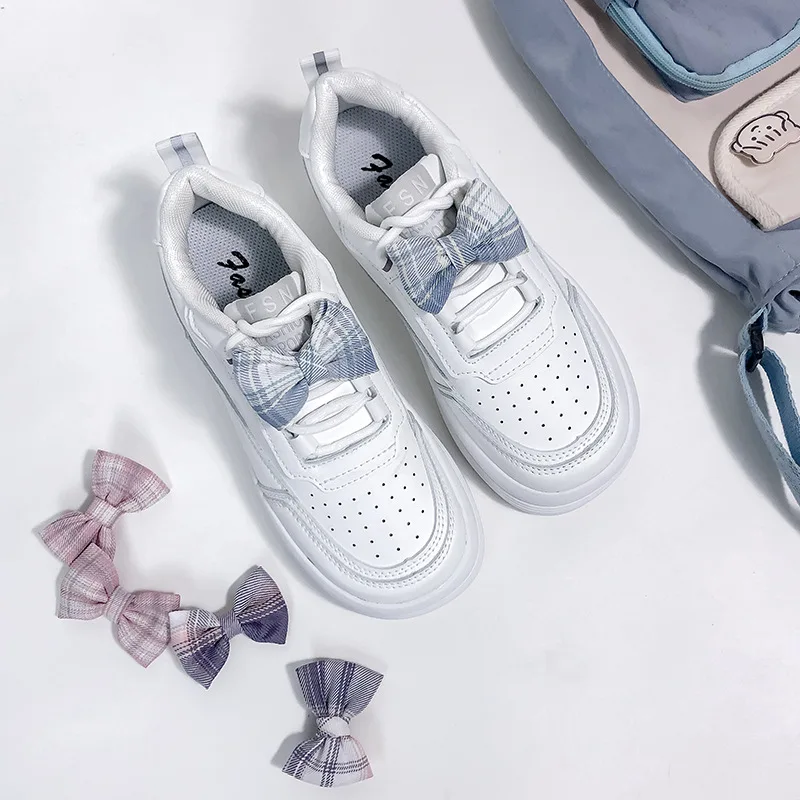 

Japanese New Women Platform Sneakers Cute Female Students Butterfly Kont Lolita Kawaii Casual Shoes Woman White Vulcanize Shoes