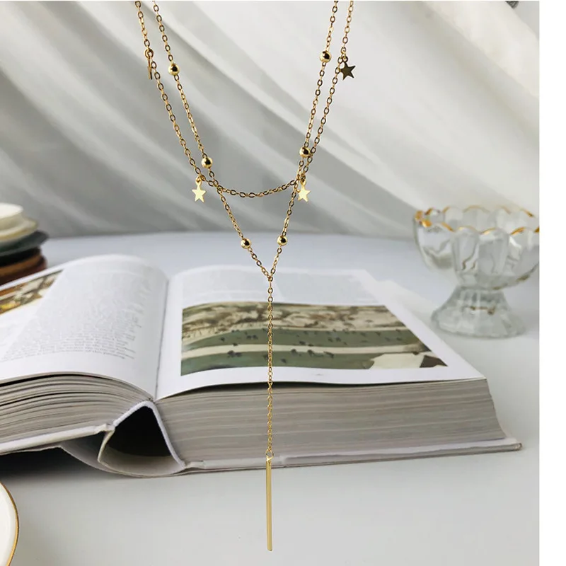 

Boho Star Pendants Tassel Trendy Necklace 925 Sterling Silver Necklaces for women Minimalist Necklaces Collares Mujer Jewelry