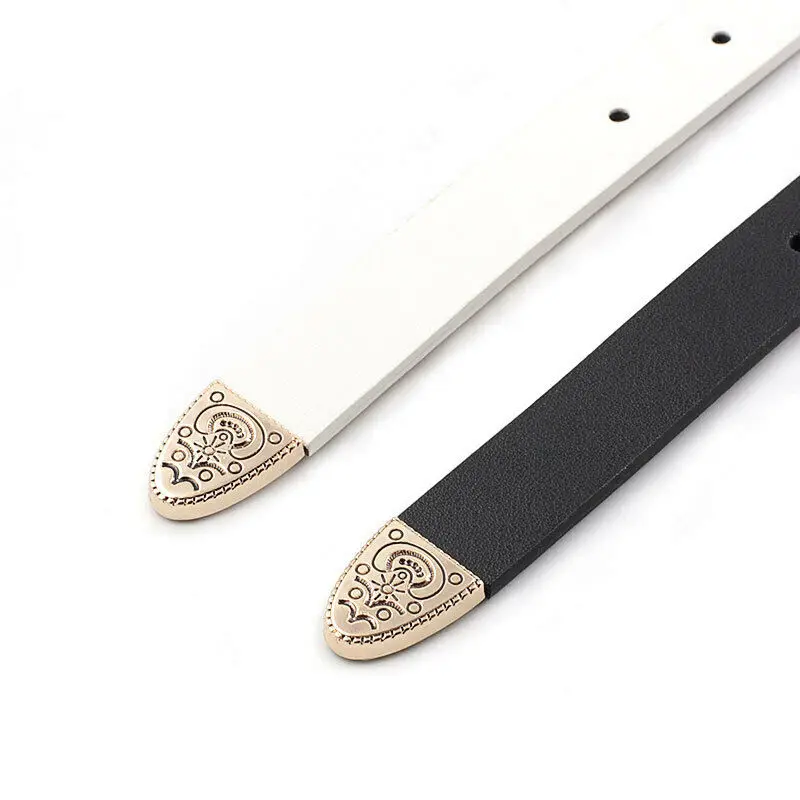 women black leather western cowgirl waist belt metal buckle waistband new hot belts for women luxury designer brand free global shipping