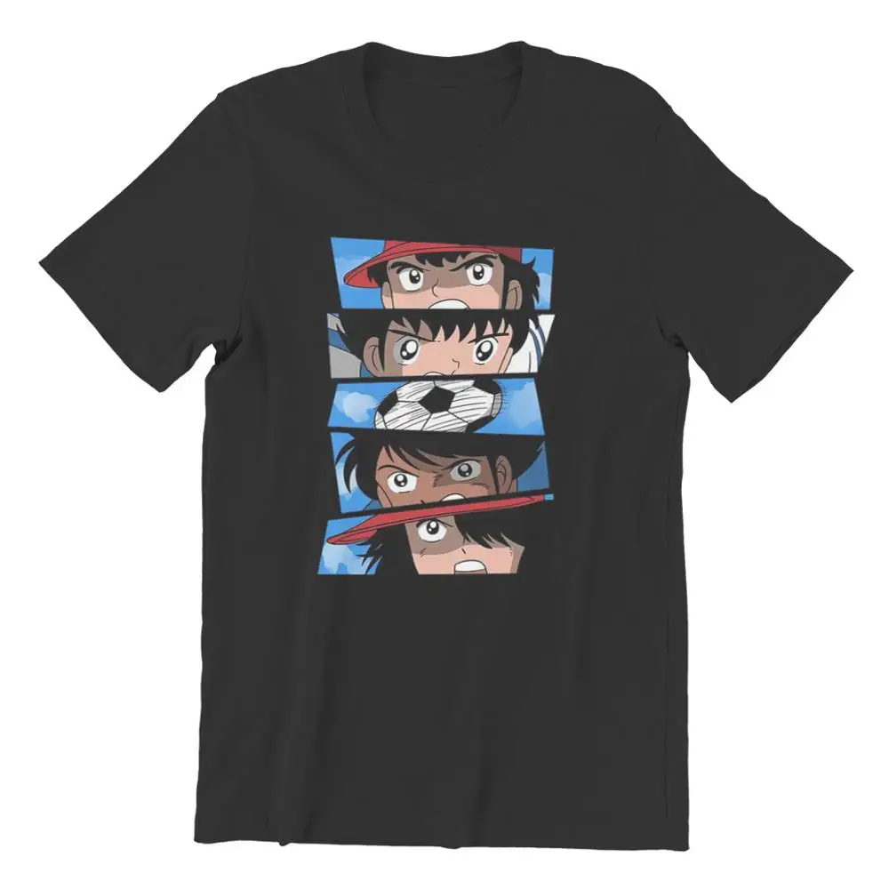 Футболка мужская из хлопка с рисунком капитана Цубаса |