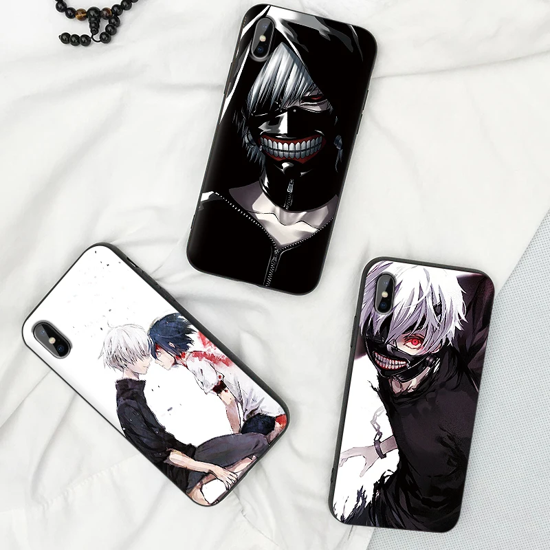 Фото Tokyo ghoul Soft TPU Case For Apple iPhone X XR XS MAX 5 5S 5C SE 6 6S 7 8 Plus ipod touch Silicone Cover Мобильные телефоны и Tokyo ghoul Soft TPU Case For Apple iPhone X XR XS MAX 5 5S 5C SE 6 6S 7 8 Plus ipod touch Silicone Cover Мобильные телефоны и