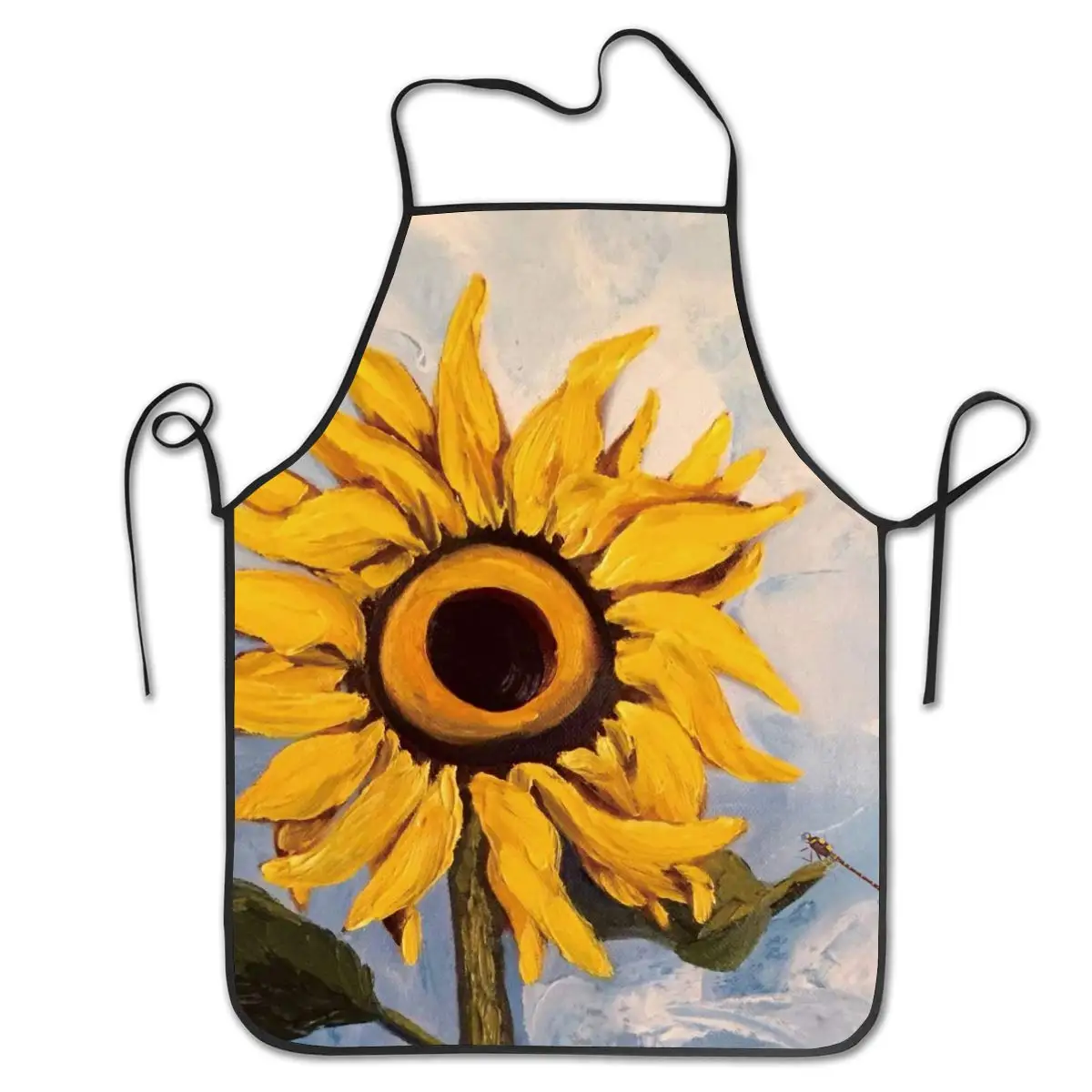 Романтический фартук в виде подсолнуха со стрекозой для выпечки Забавный
