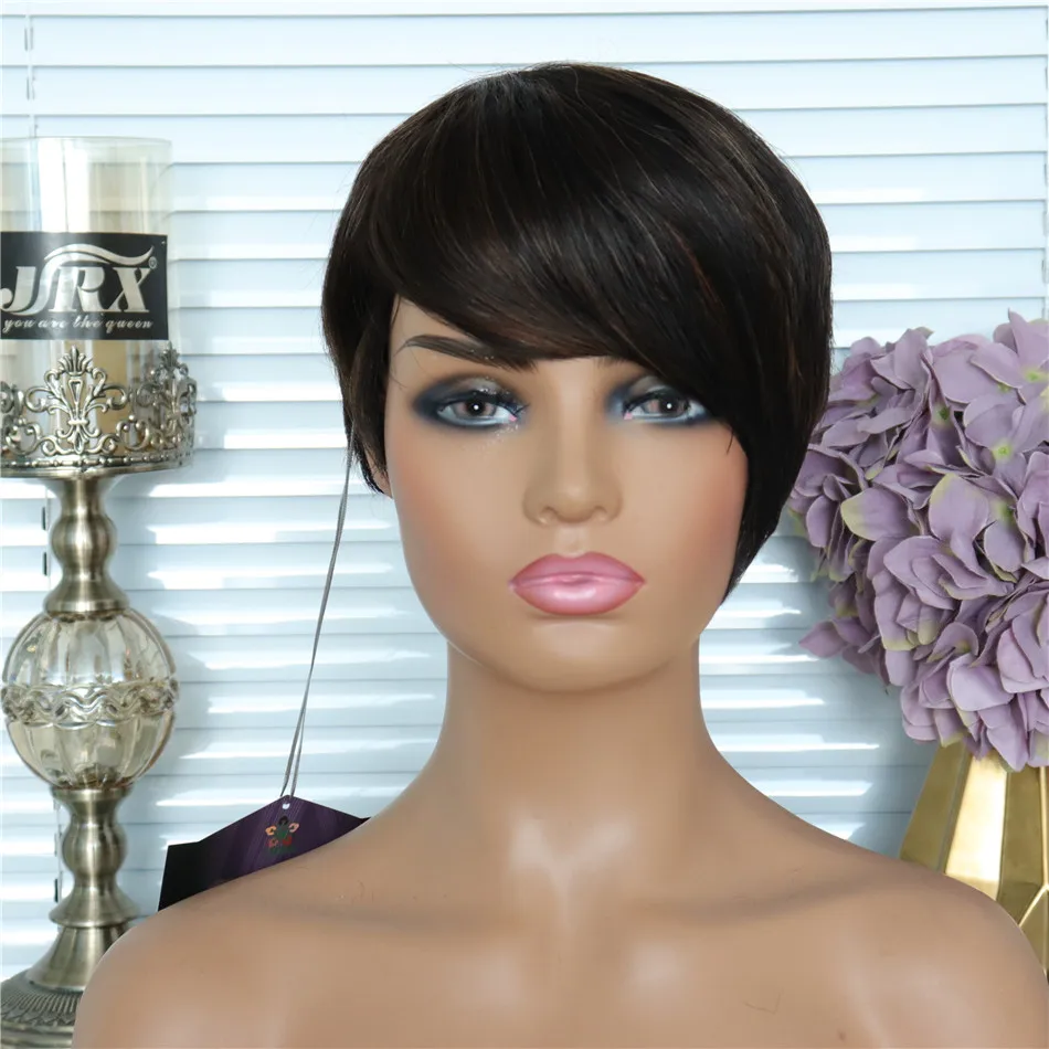 Парик Eifini с вырезом фея Короткие вьющиеся человеческие волосы парики для черных